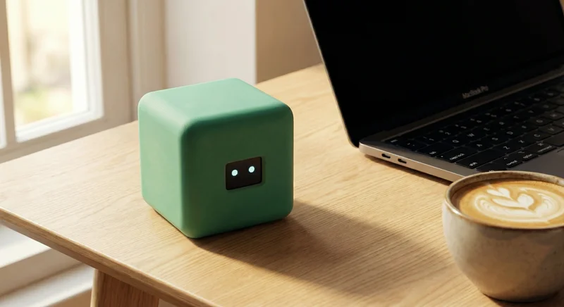 Cube on a desk