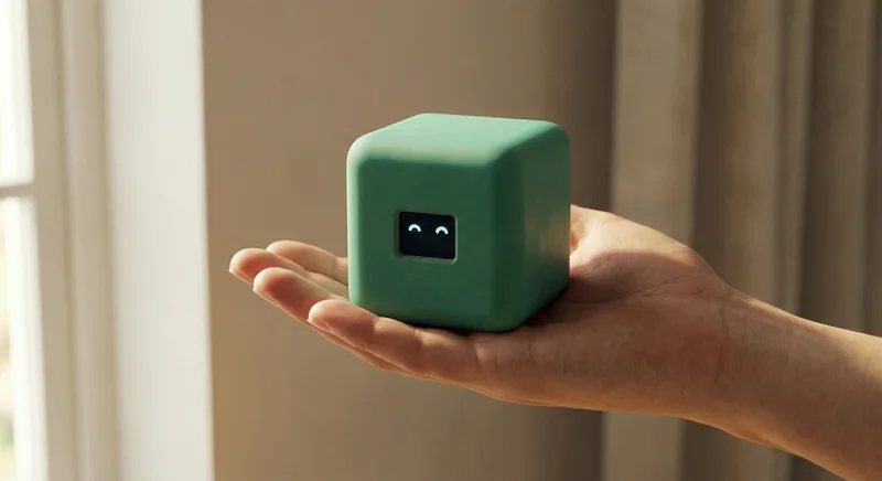 Cube being held